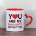 Customized 3 Tone Heart Cut Handle Mug